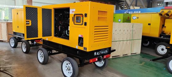 30KW Kangmingsi Gerador Conjunto com ISO9001 Sound Attenuated Enclosure Sistema de refrigeração por água Trailer móvel e Auto Start