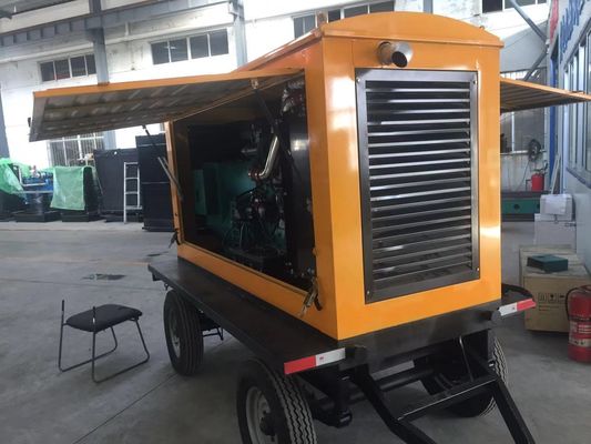Comutador automático 120KW Dongfeng Kangmingsi Diesel Generator Set Trailer com abrigo para chuva
