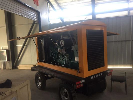 Comutador automático 120KW Dongfeng Kangmingsi Diesel Generator Set Trailer com abrigo para chuva