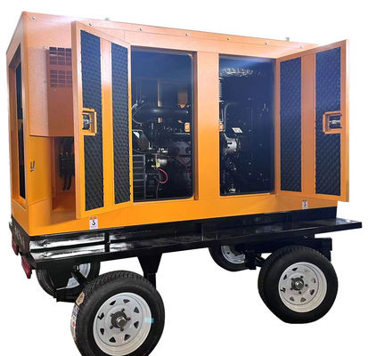 125KVA Mobile Trailer Diesel Generator Set com módulo de profundidade do mar e auto-iniciação