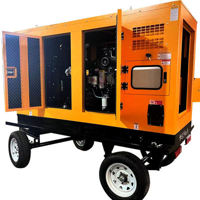 125KVA Mobile Trailer Diesel Generator Set com módulo de profundidade do mar e auto-iniciação